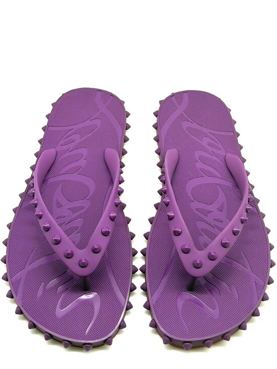Christian Louboutin Shoes - Christian Louboutin SUPER LOUBI Spikes Studded Flip Flop Sandals Rhapsody